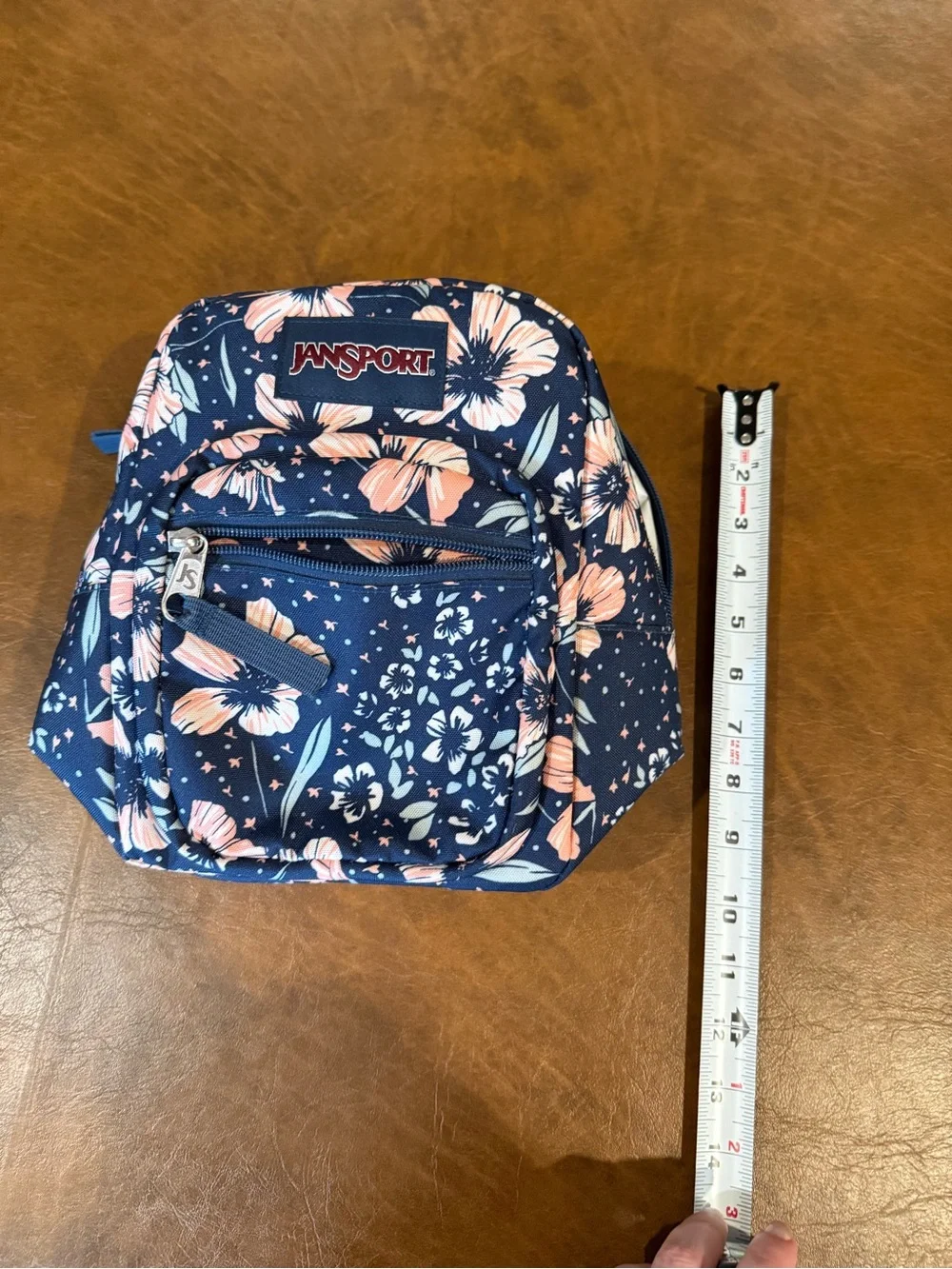 JanSport Kids Floral Navy Lunch Bag - Pink & White Flowers - School Ready